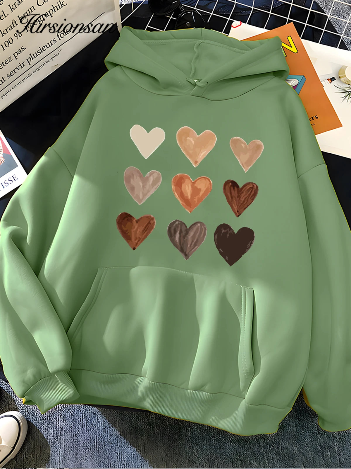 Heart Print Sweatshirt