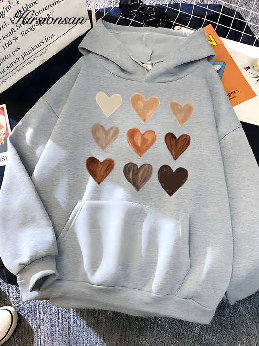 Heart Print Sweatshirt